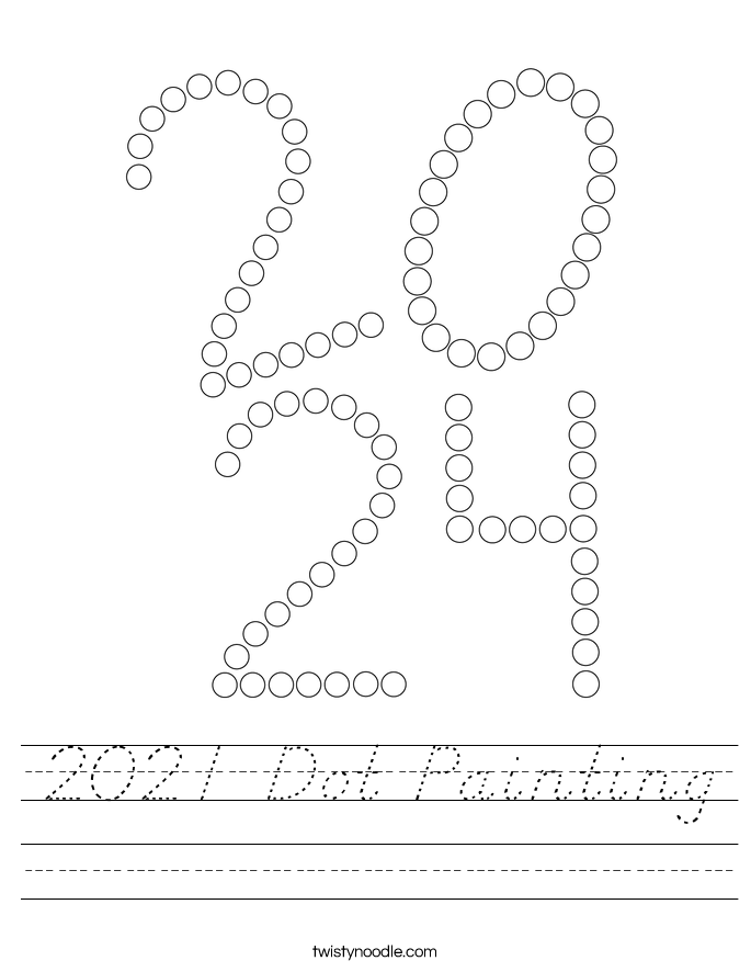 2021 Dot Painting Worksheet