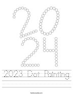 2023 Dot Painting Handwriting Sheet