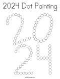 2024 Dot PaintingColoring Page