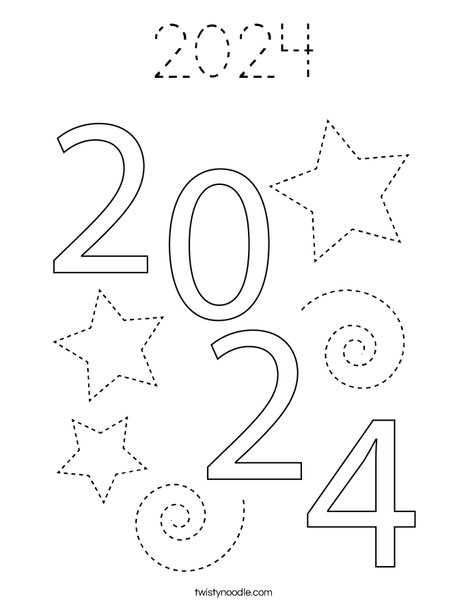 2024 Coloring Page