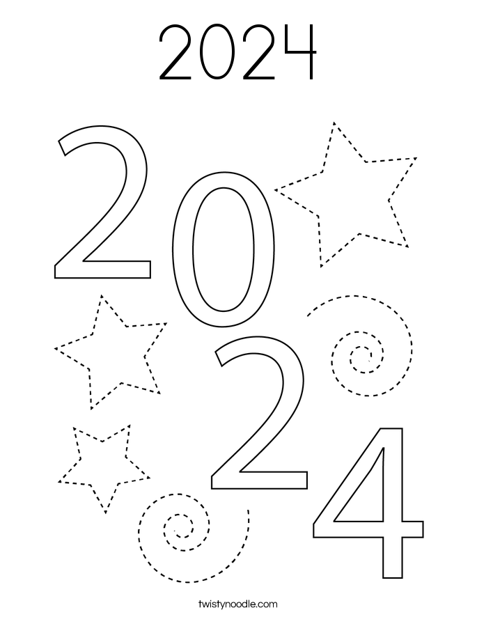 2024 Coloring Page