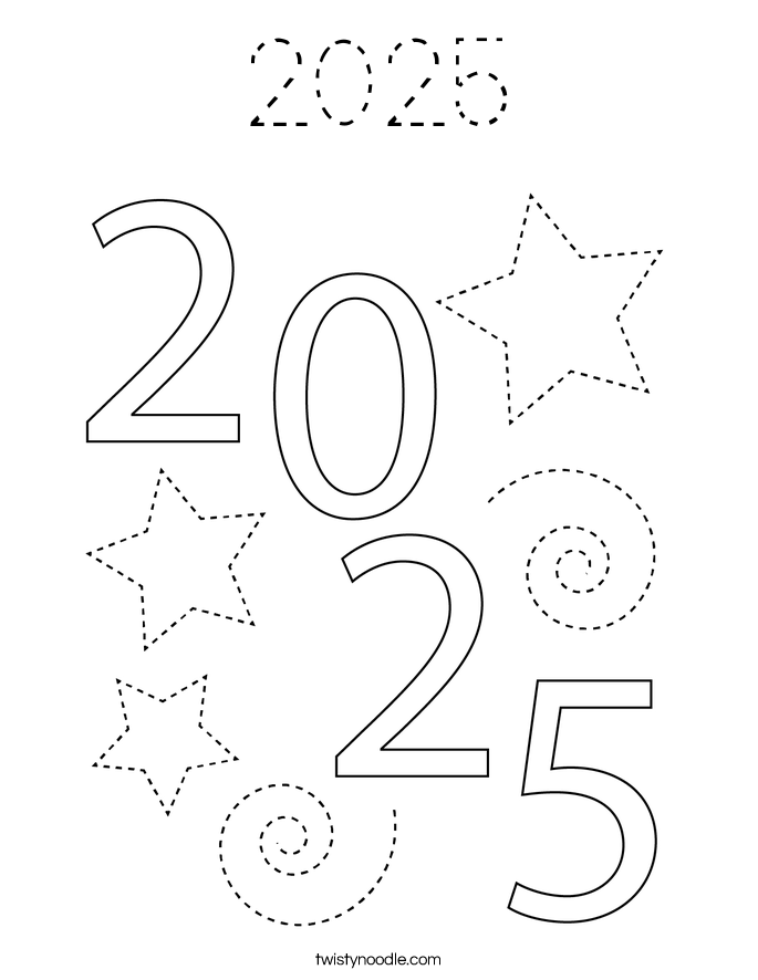 2025 Coloring Page