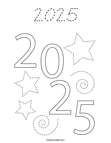 2025 Coloring Page