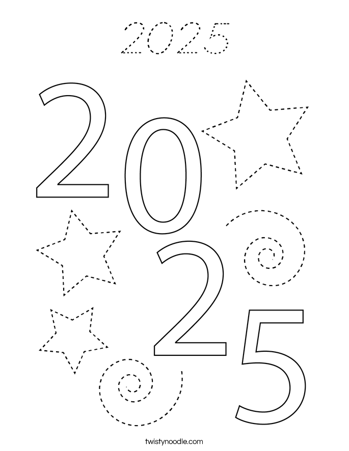 2025 Coloring Page