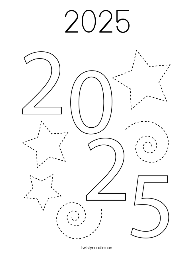 2025 Coloring Page