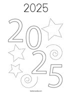 2025 Coloring Page