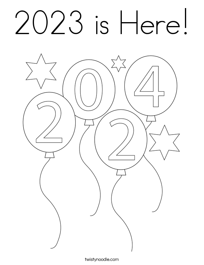 2023 is Here! Coloring Page
