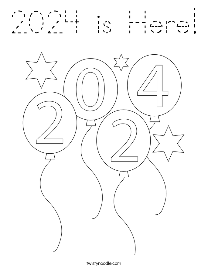 2024 is Here! Coloring Page