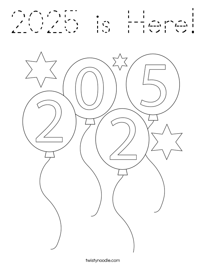 2025 is Here! Coloring Page