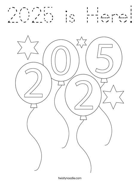2025 is Here! Coloring Page