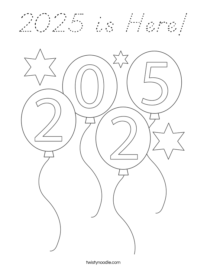 2025 is Here! Coloring Page