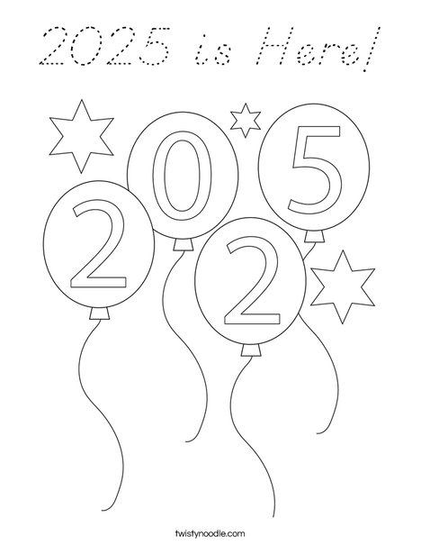 2025 is Here! Coloring Page