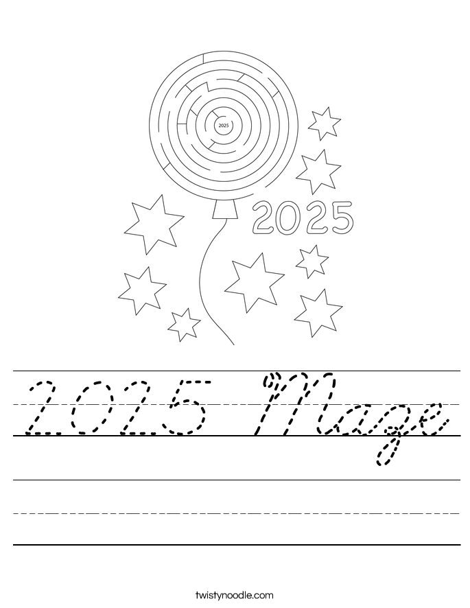 2025 Maze Worksheet