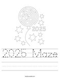 2025 Maze Worksheet