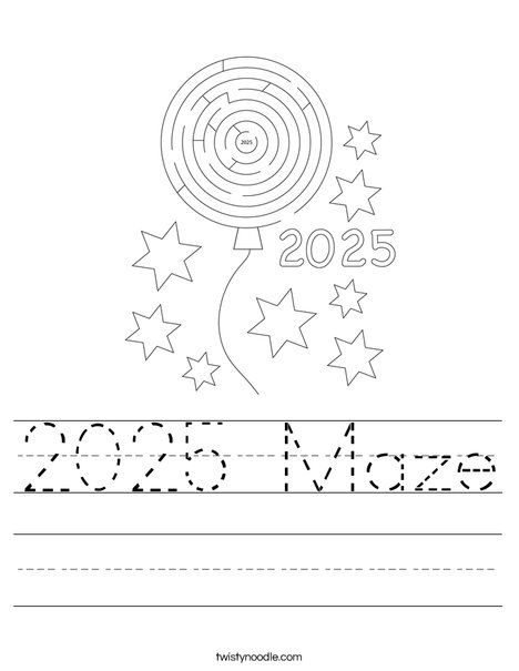 2025 Maze Worksheet