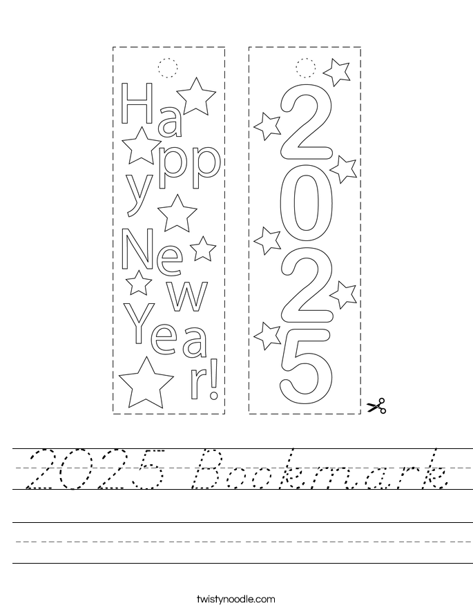 2025 Bookmark Worksheet