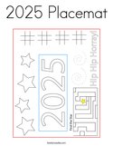 2025 Placemat Coloring Page