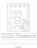 2025 Placemat Worksheet