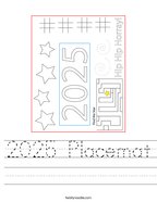 2025 Placemat Handwriting Sheet