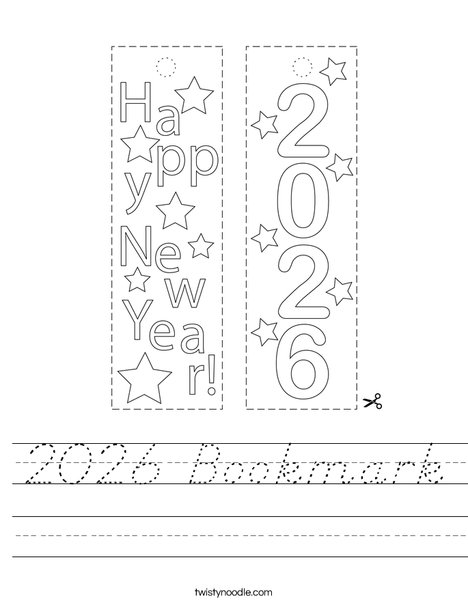 2026 Bookmark Worksheet