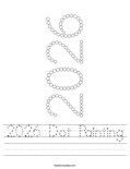 2026 Dot Painting Worksheet