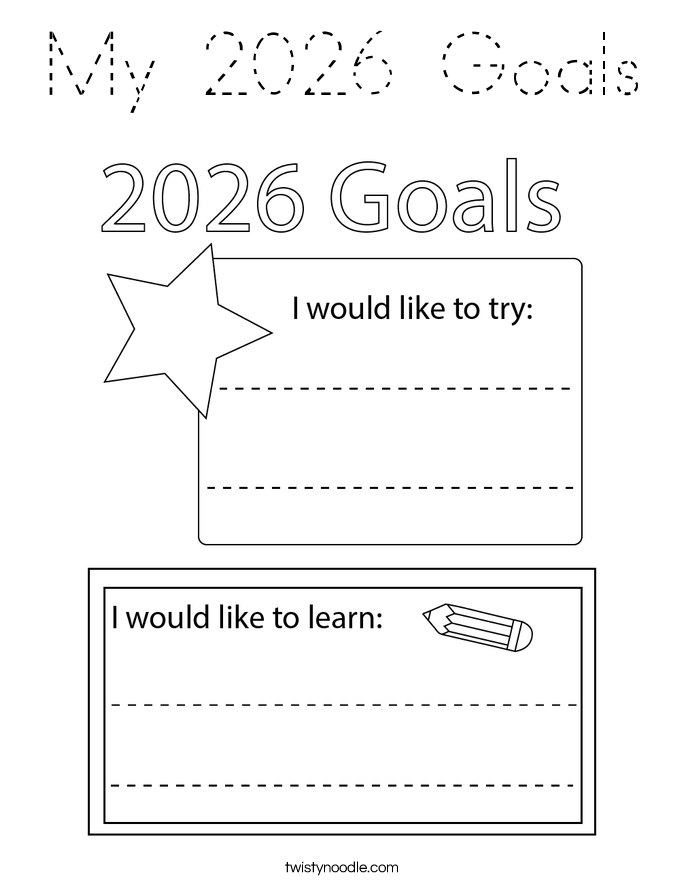 My 2026 Goals Coloring Page