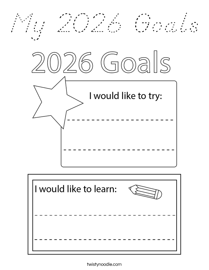 My 2026 Goals Coloring Page