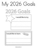 My 2026 Goals Coloring Page