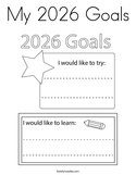 My 2026 Goals Coloring Page