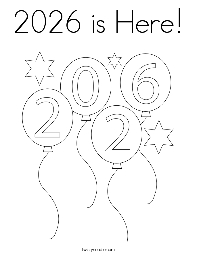 2026 is Here! Coloring Page