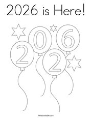 2026 is Here! Coloring Page