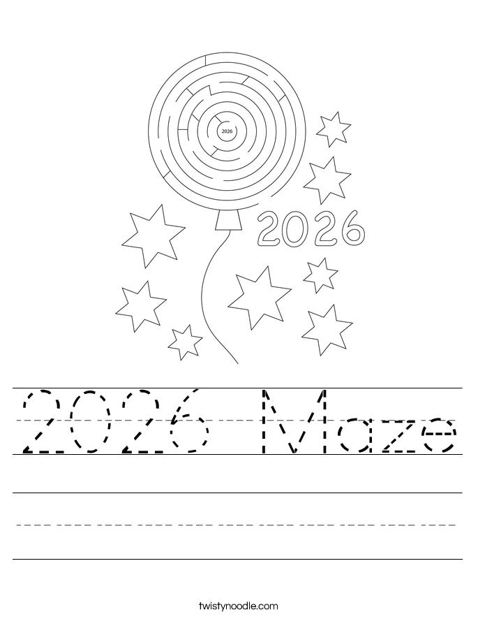 2026 Maze Worksheet