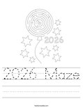 2026 Maze Worksheet