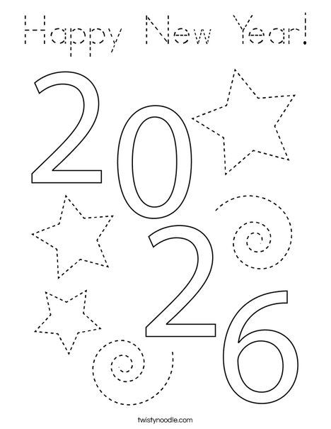 2026 Coloring Page