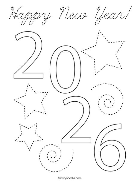2026 Coloring Page