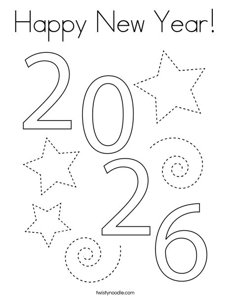 2026 Coloring Page