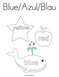 Blue/Azul/Blau Coloring Page