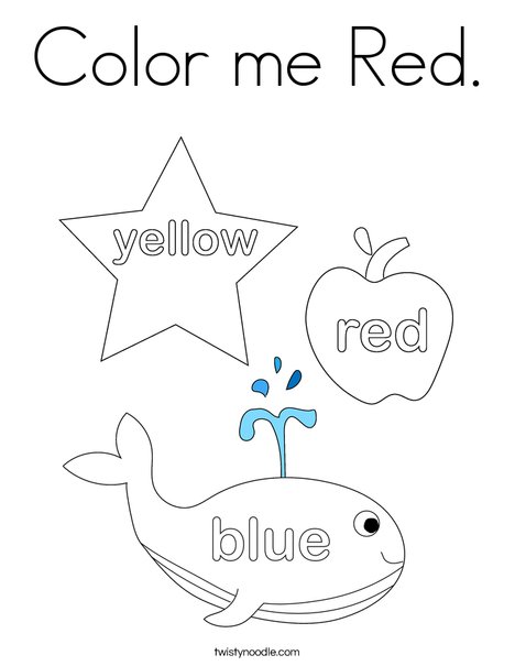Download Color Me Red Coloring Page Twisty Noodle
