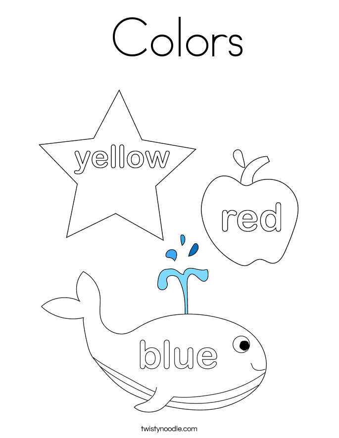  Colors Coloring Page