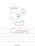  Colors Worksheet