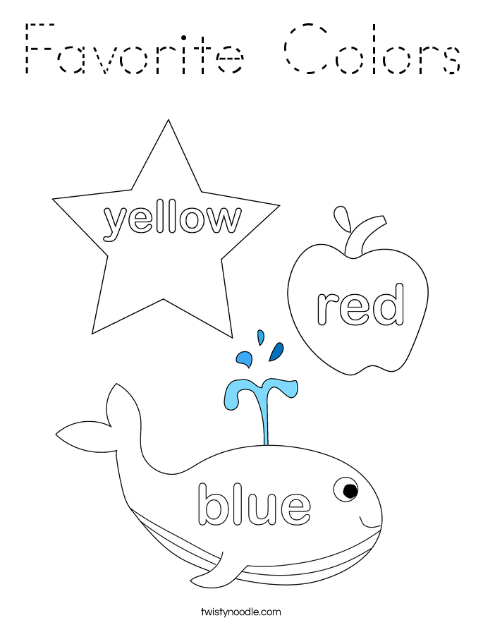 Favorite Colors Coloring Page