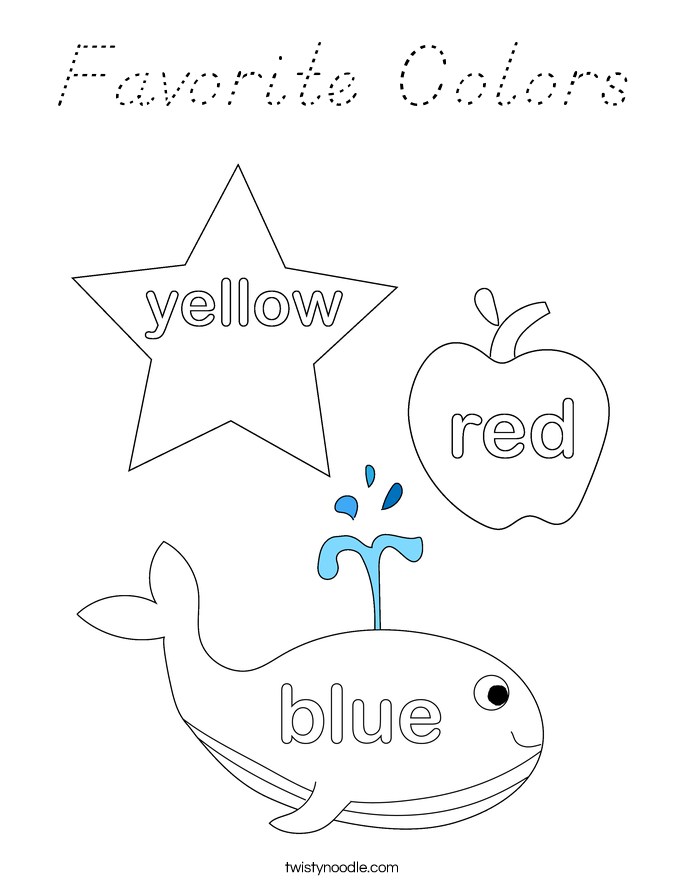 Favorite Colors Coloring Page