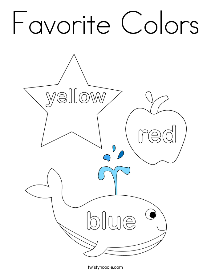 Favorite Colors Coloring Page