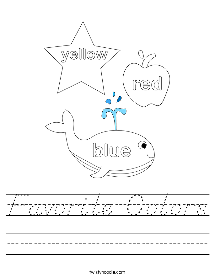 Favorite Colors Worksheet