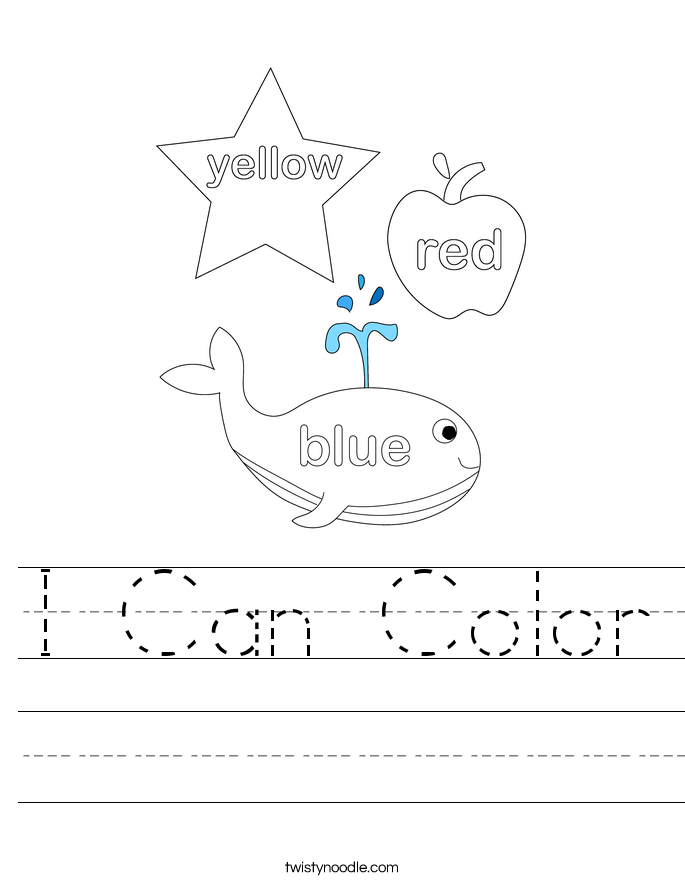 I Can Color Worksheet