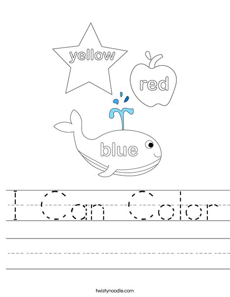 i can color worksheet twisty noodle