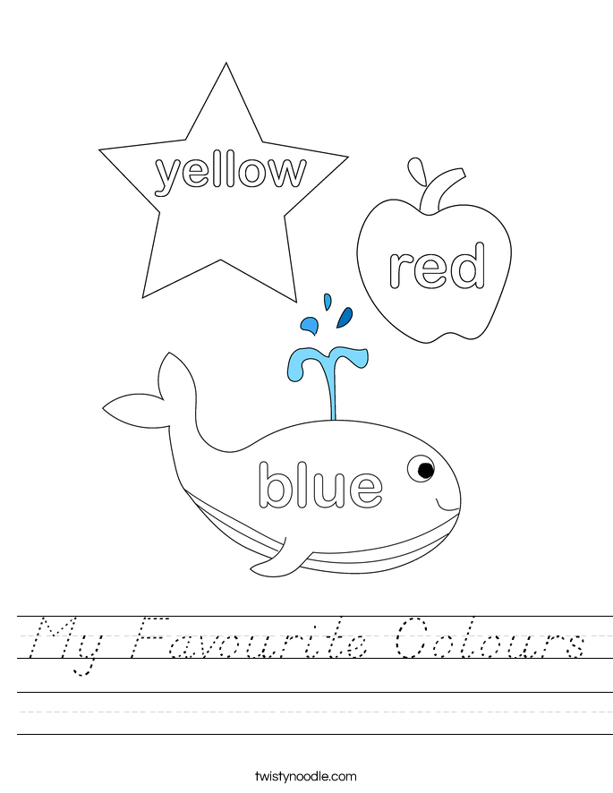 My Favourite Colours Worksheet