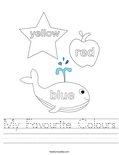 My Favourite Colours Worksheet