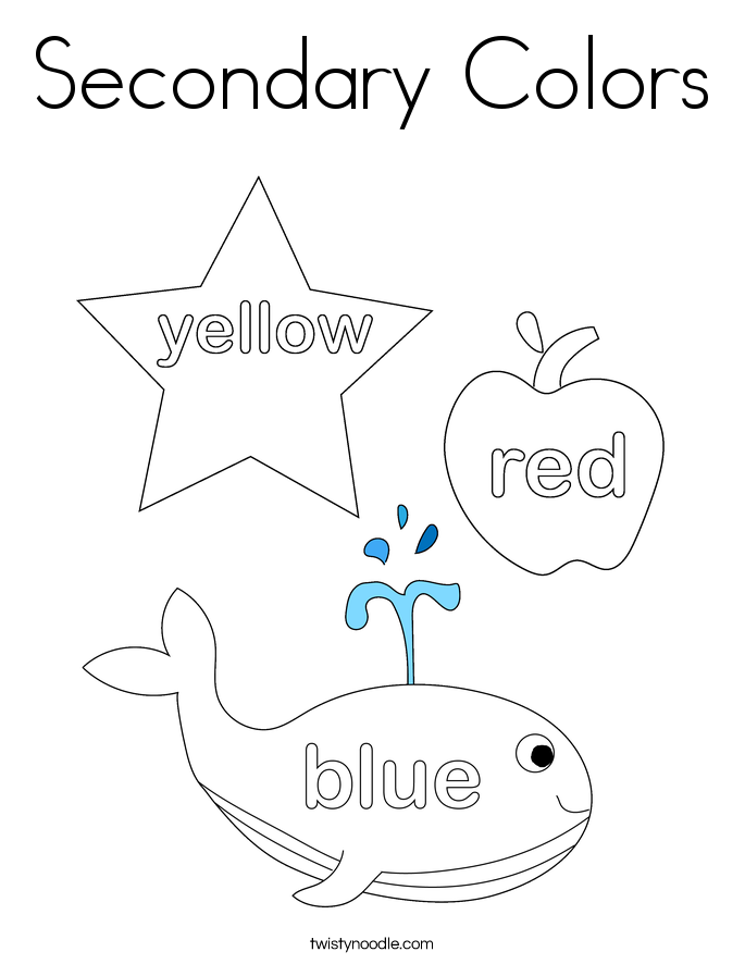 Secondary Colors Coloring Page