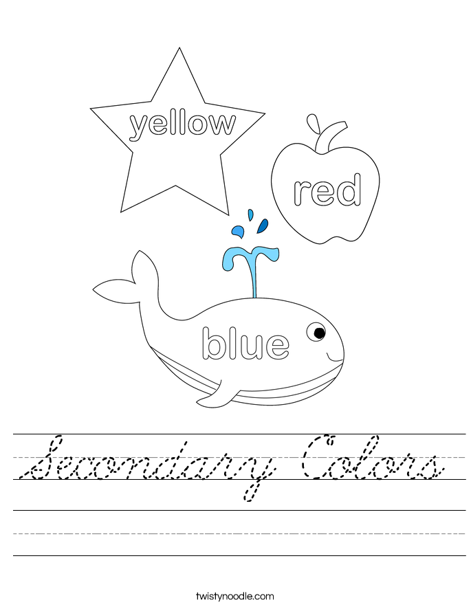 Secondary Colors Worksheet